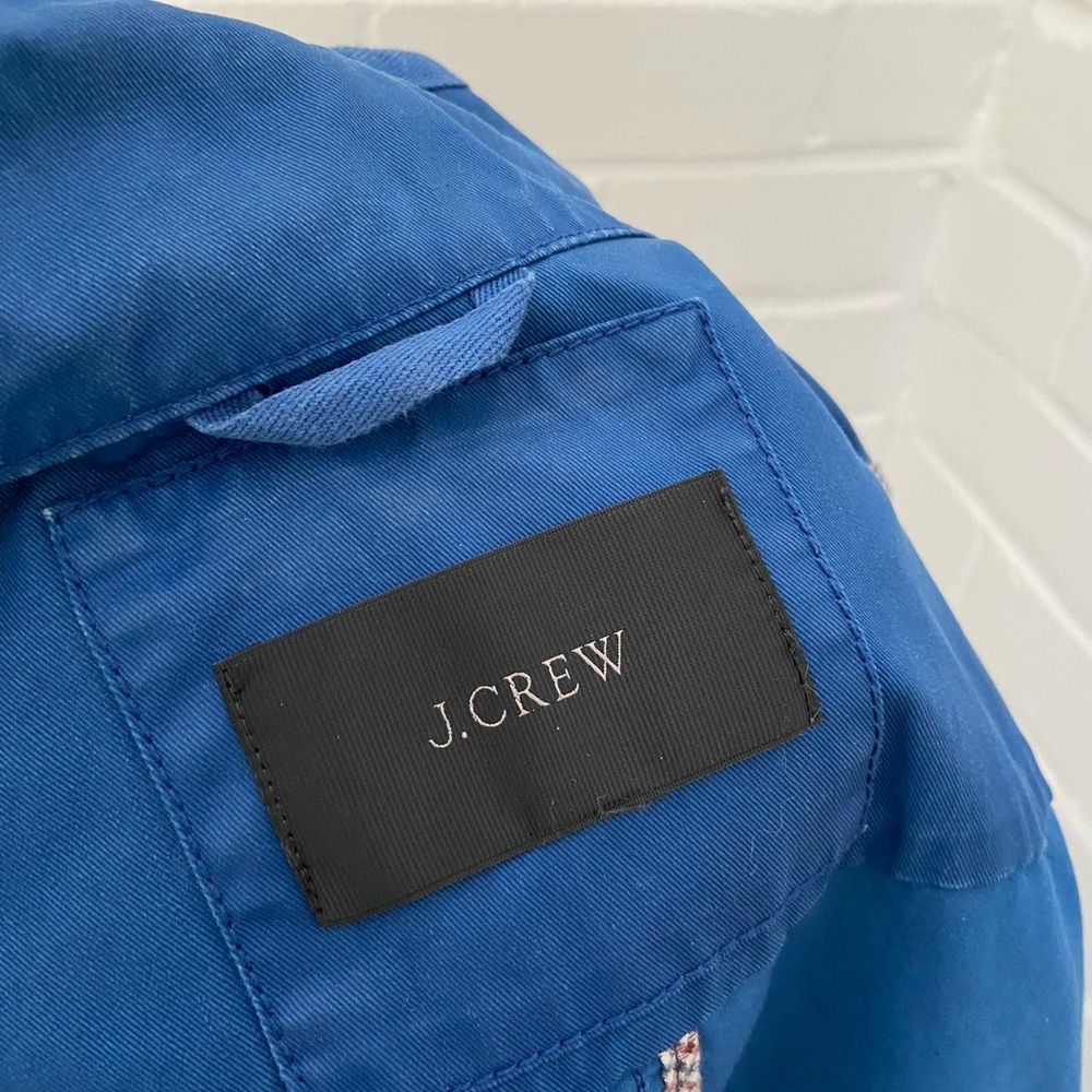 Women's Casual J. Crew Size M Cobalt Blue Jacket With Gold Accents - Picture 12 of 12